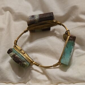 Gold and Turquoise Bracelet